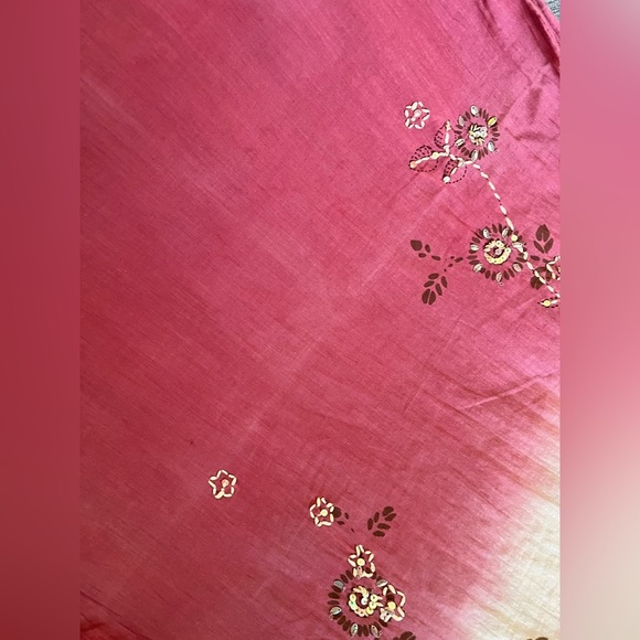 Beautiful ombré cotton scarf from India - Picture 3 of 7